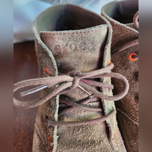 CROCS Thompson Desert Chukka Ankle Boots Men's Brown Leather Lace-up size 12 - Picture 6 of 14